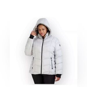 Nautica Ladies’ Puffer Jacket, Detachable Hood, Water Resistant. Size XL